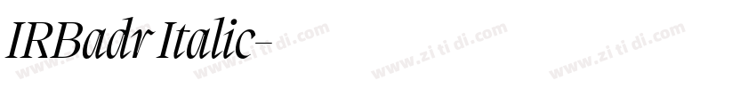 IRBadr Italic字体转换